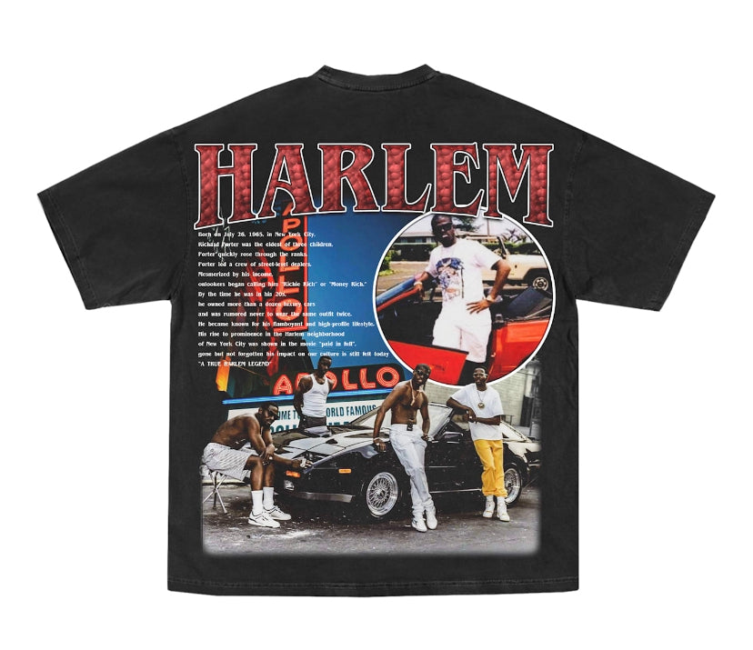 “Rich Porter” Vintage Harlem tee (front/back)